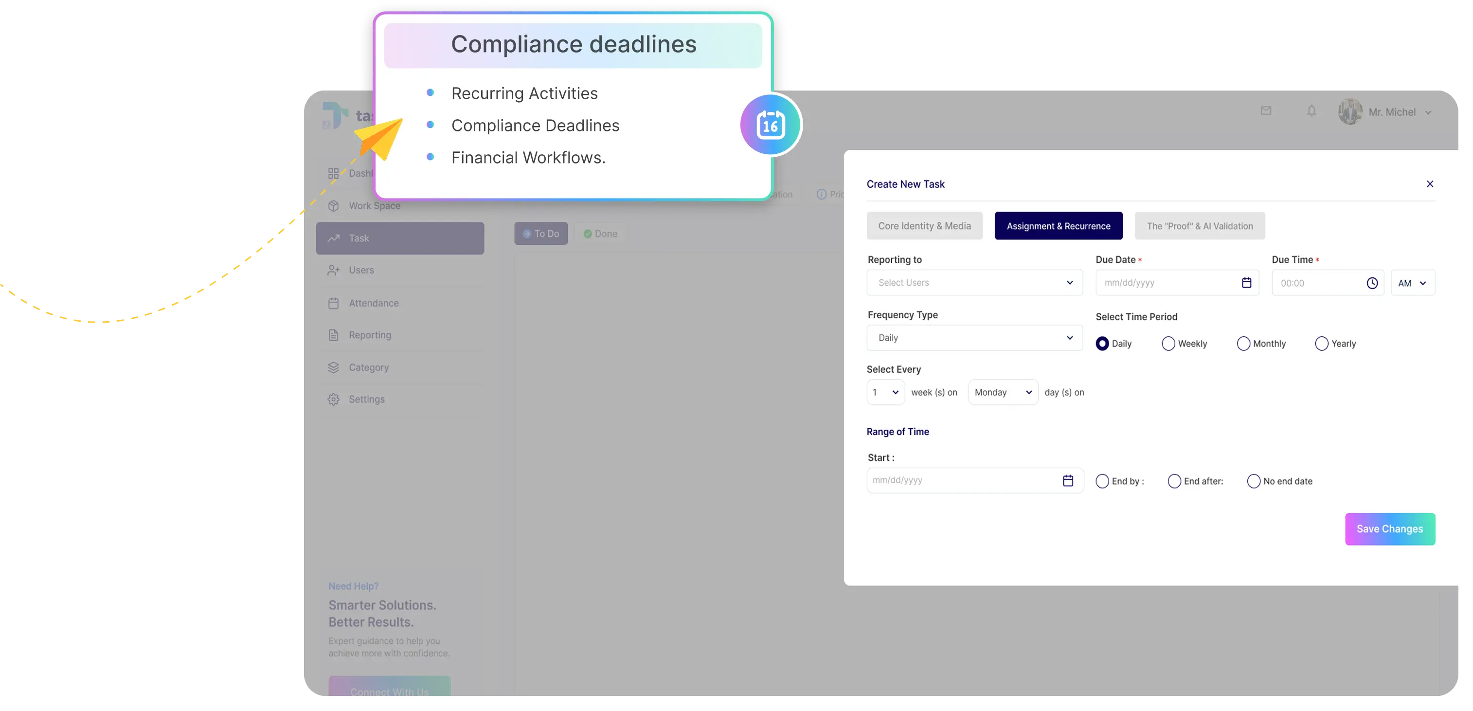 Finance workflow dashboard
